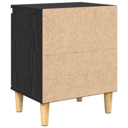 Nachttisch Schwarz Eichen-Optik 40 x 30 x 50 cm Holzwerkstoff