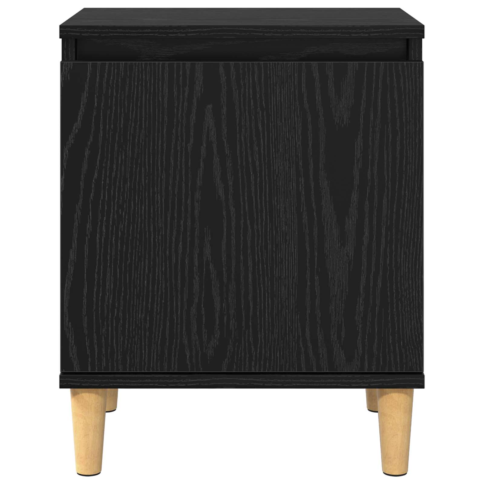 Nachttisch Schwarz Eichen-Optik 40 x 30 x 50 cm Holzwerkstoff