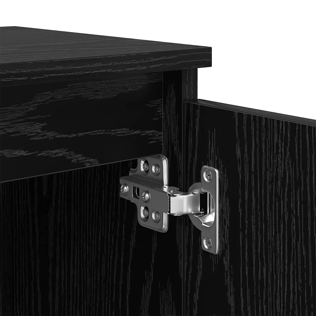 Nachttisch Schwarz Eichen-Optik 40 x 30 x 50 cm Holzwerkstoff