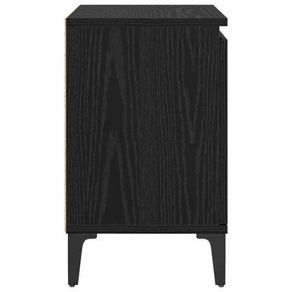 Nachttisch Schwarz Eichen-Optik 40 x 30 x 50 cm Holzwerkstoff
