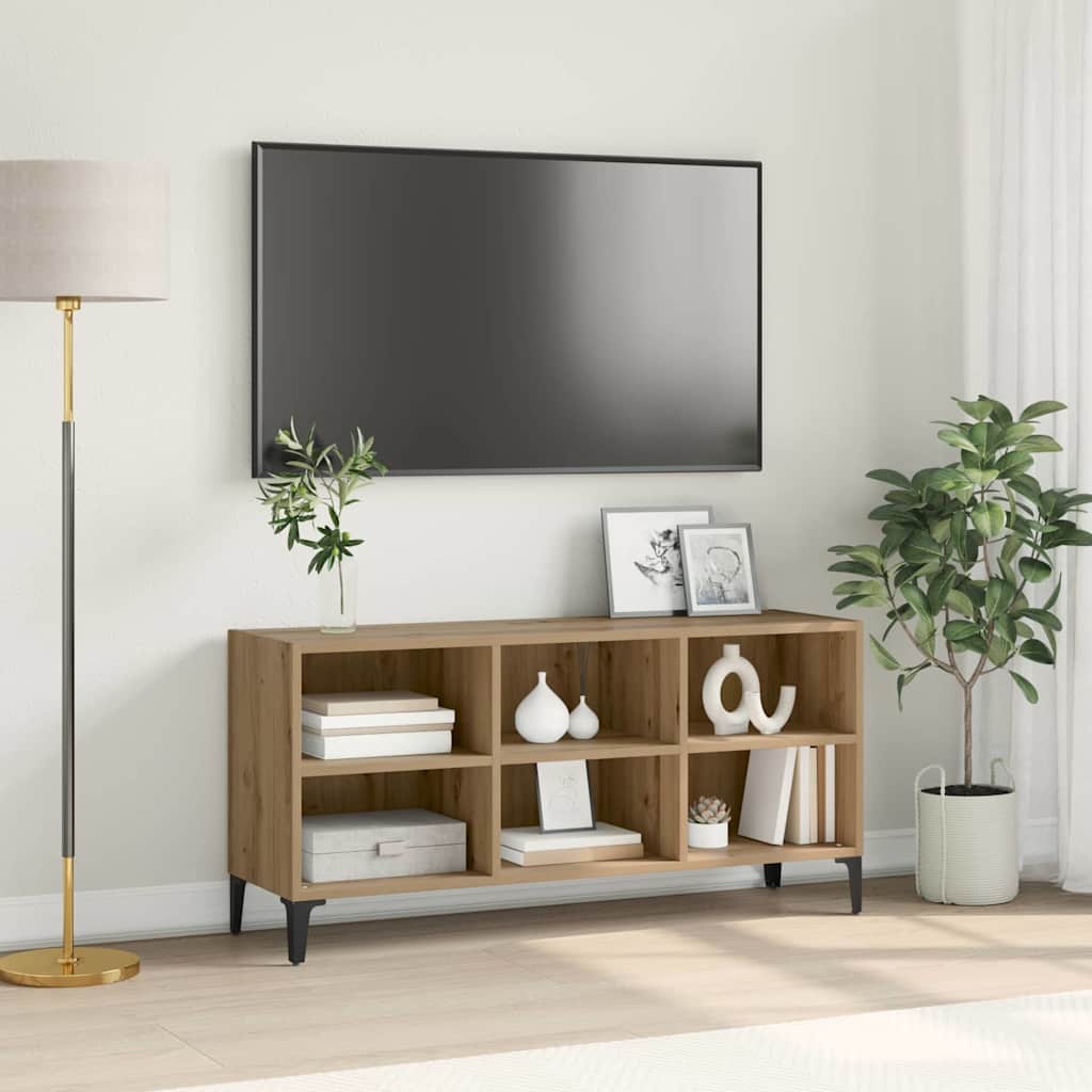 TV-Schrankset 103,5 x 30 x 50 cm Braun Holzwerkstoff