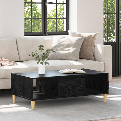 Couchtisch Schwarz Eichen-Optik 102 x 55 x 35 cm Holzwerkstoff