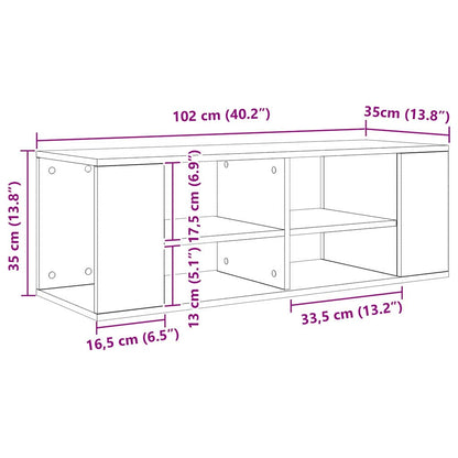 TV-Schrankset 102 x 35 x 35 cm Altholz Holzwerkstoff