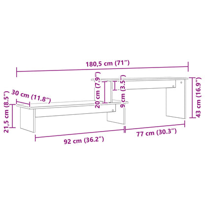 TV-Schrankset 180,5 x 30 x 43 cm Altholz Holzwerkstoff