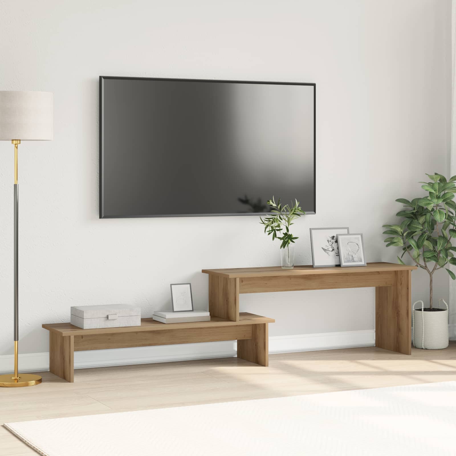 TV-Schrankset 180,5 x 30 x 43 cm Artisan-Eiche Holzwerkstoff