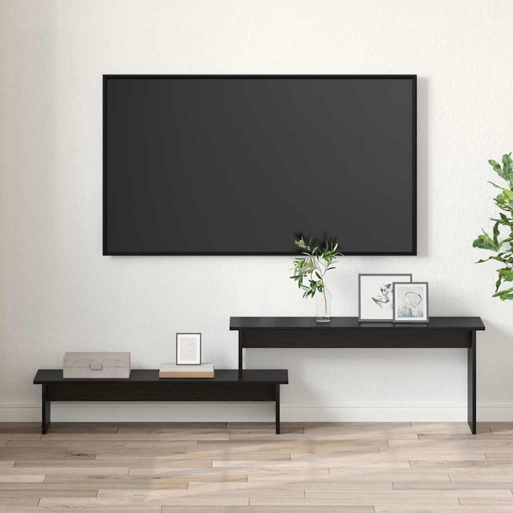 TV-Schränk Schwarz Eichen-Optik 180 x 30 x 43 cm Holzwerkstoff