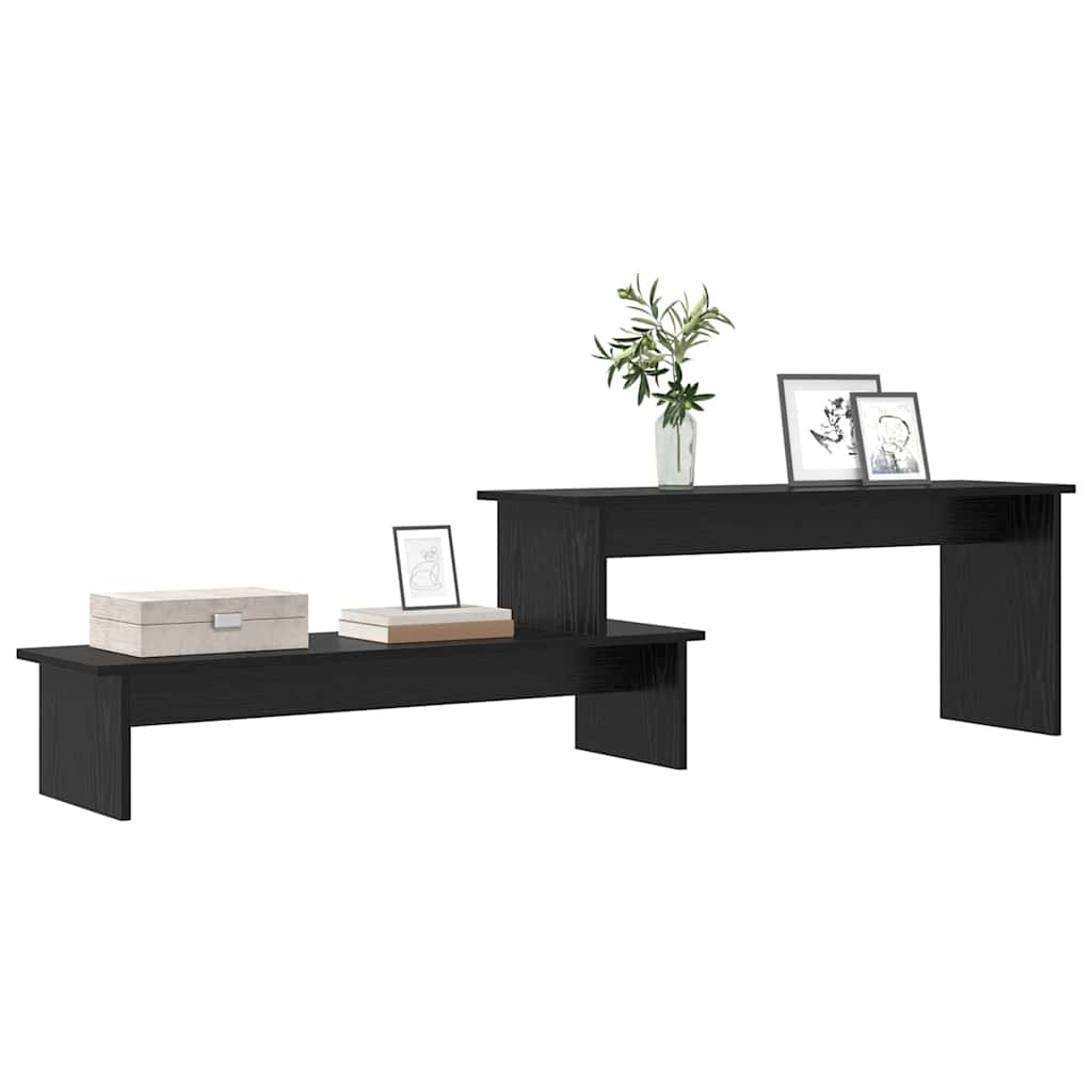 TV-Schränk Schwarz Eichen-Optik 180 x 30 x 43 cm Holzwerkstoff