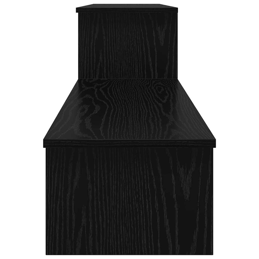 TV-Schränk Schwarz Eichen-Optik 180 x 30 x 43 cm Holzwerkstoff