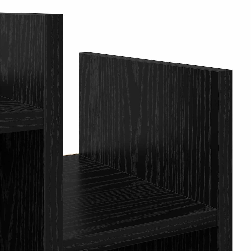 Seitenschrank Schwarz Eichen-Optik 60 x 26 x 60 cm