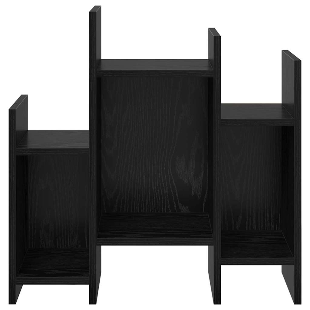 Seitenschrank Schwarz Eichen-Optik 60 x 26 x 60 cm