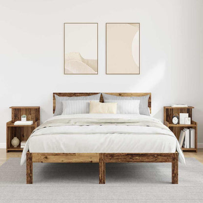 Nachttisch 2 stk. Altholz 40 x 35 x 60 cm Holzwerkstoff
