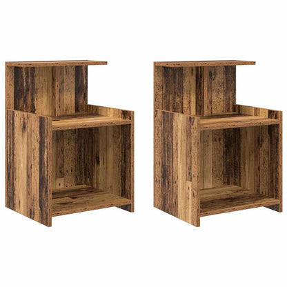 Nachttisch 2 stk. Altholz 40 x 35 x 60 cm Holzwerkstoff