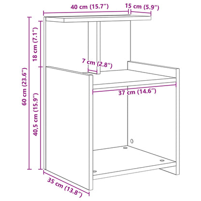 Nachttisch Artisan-Eiche 40 x 35 x 60 cm Holzwerkstoff