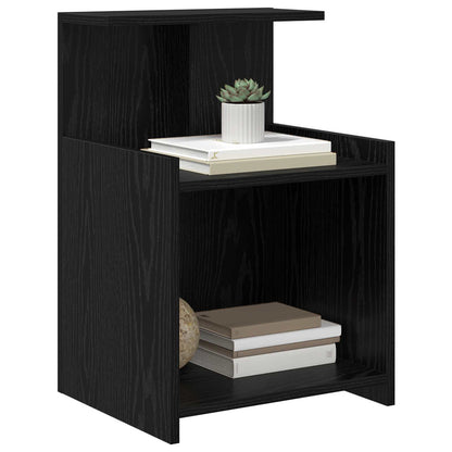 Nachttisch Schwarz Eichen-Optik 40 x 35 x 60 cm Holzwerkstoff