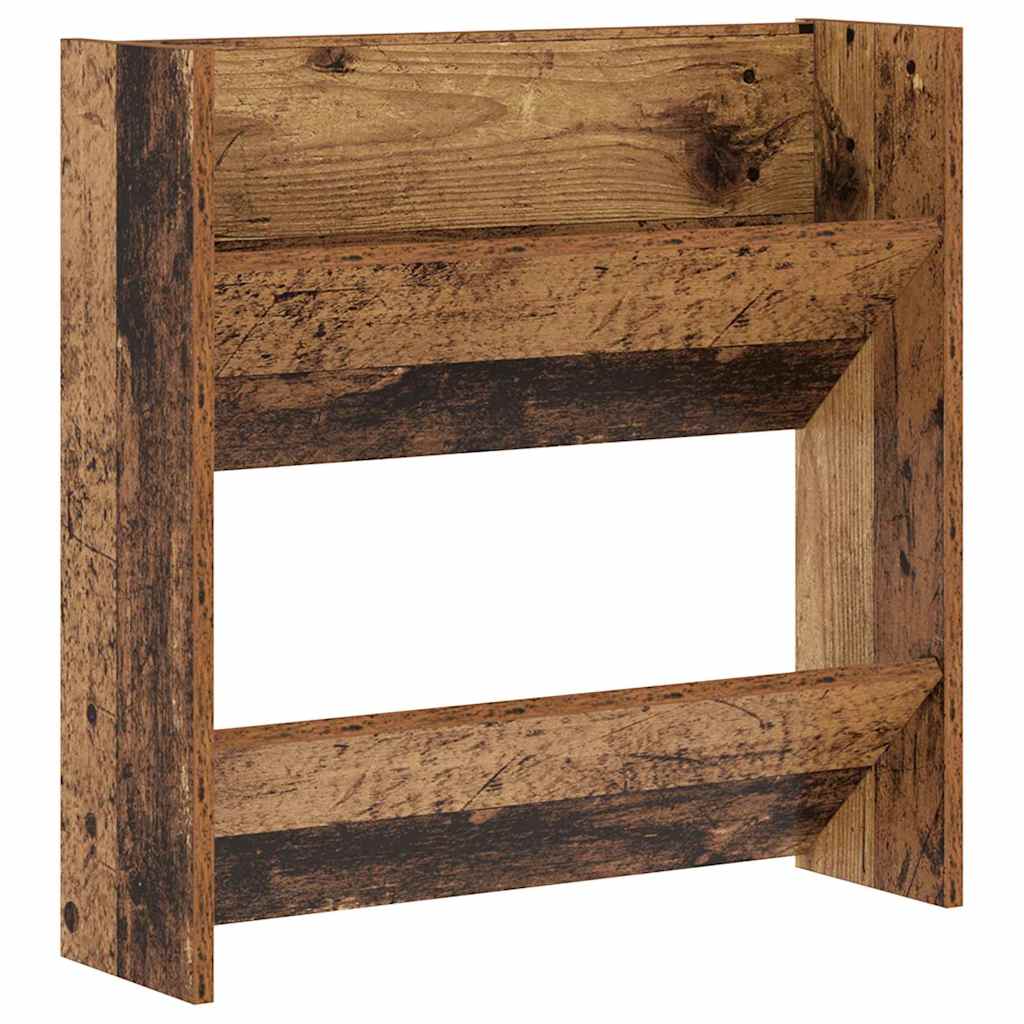 Schuhschrank 60 x 18 x 60 cm Holzwerkstoff Altholz