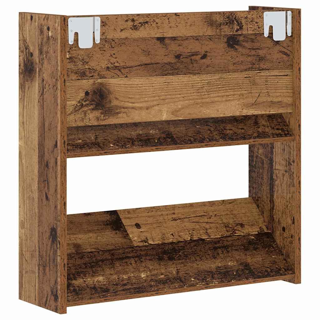 Schuhschrank 2 stk. 60 x 18 x 60 cm Holzwerkstoff Altholz