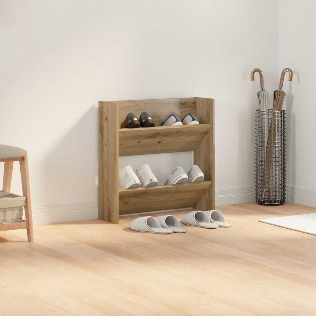 Schuhschrank 60 x 18 x 60 cm Holzwerkstoff Artisan-Eiche