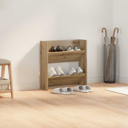 Schuhschrank 60 x 18 x 60 cm Holzwerkstoff Artisan-Eiche