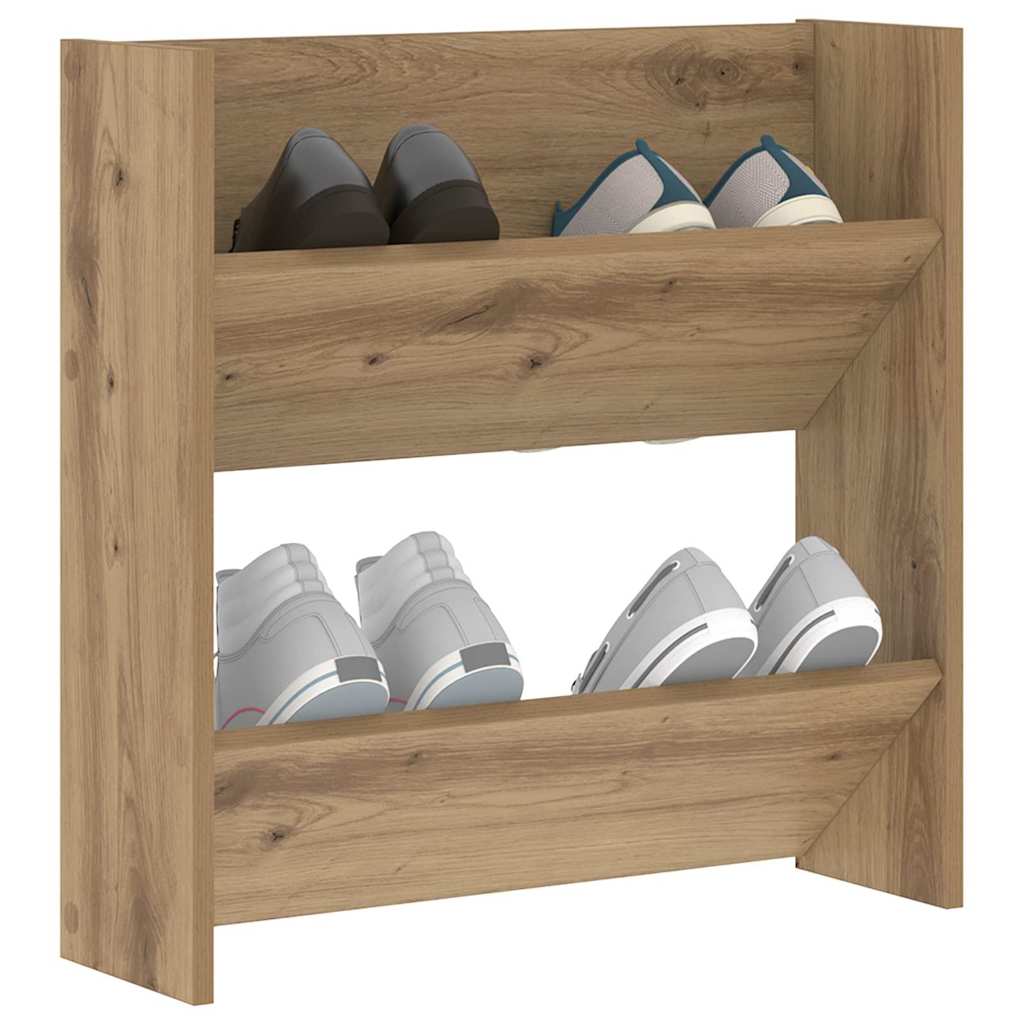 Schuhschrank 60 x 18 x 60 cm Holzwerkstoff Artisan-Eiche