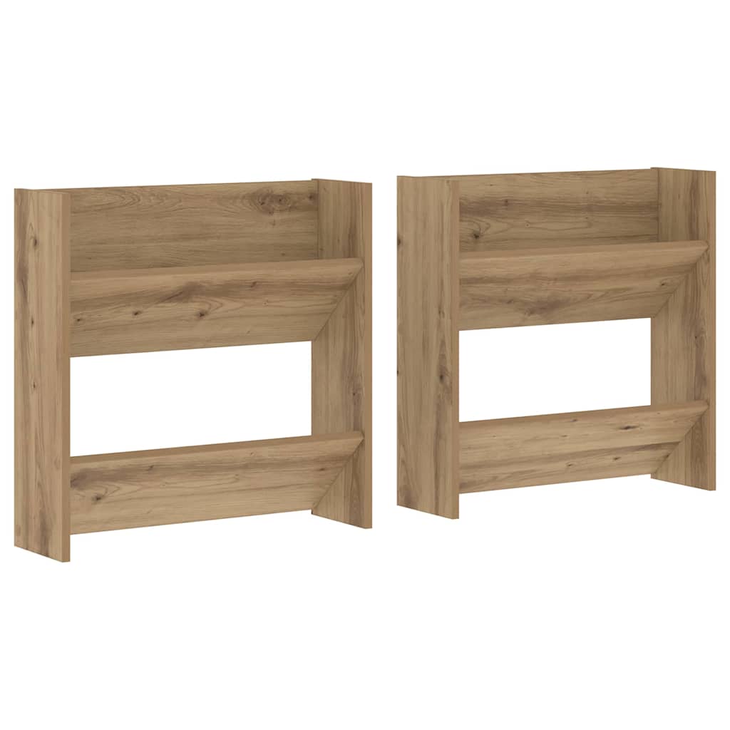 Schuhschrank 2 Stk. 60 x 18 x 60 cm Holzwerkstoff Artisan-Eiche