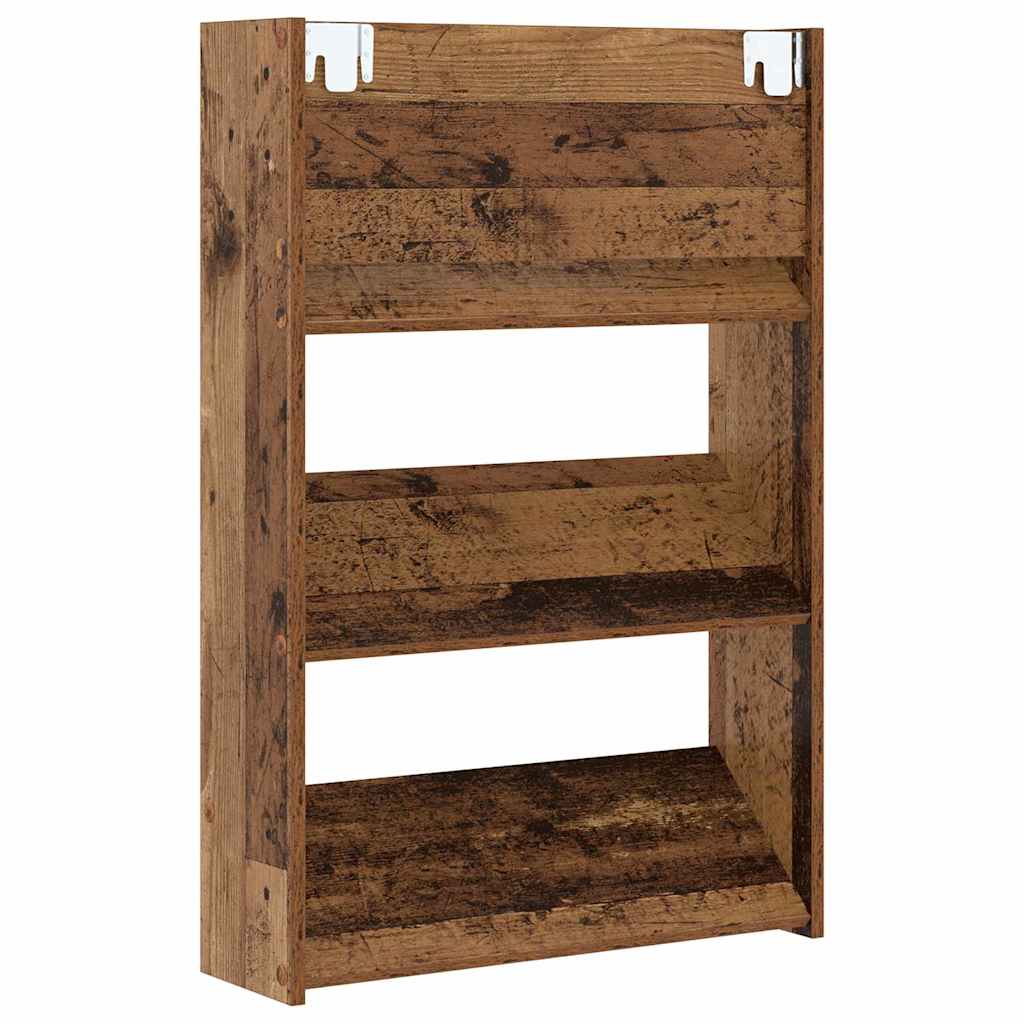 Schuhschrank 60 x 18 x 90 cm Holzwerkstoff Altholz