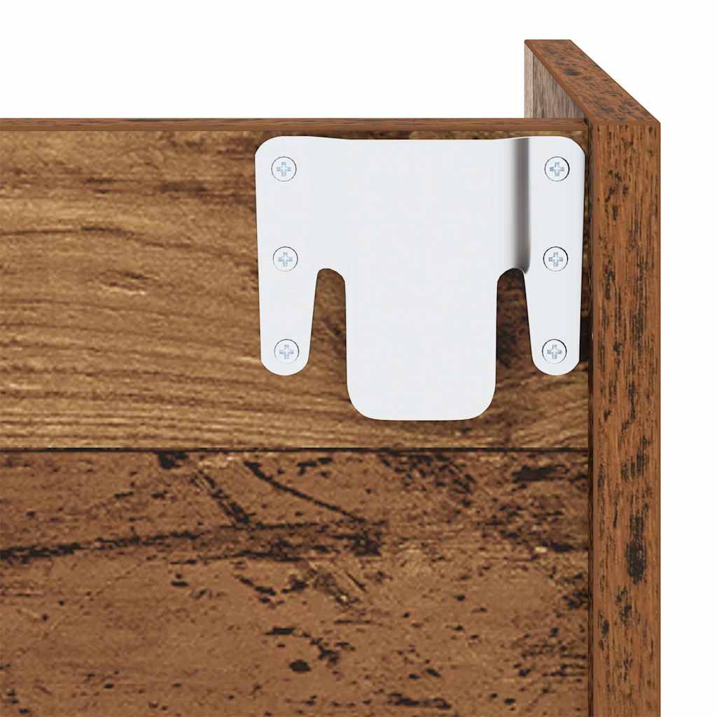 Schuhschrank 2 stk. 60 x 18 x 90 cm Holzwerkstoff Altholz