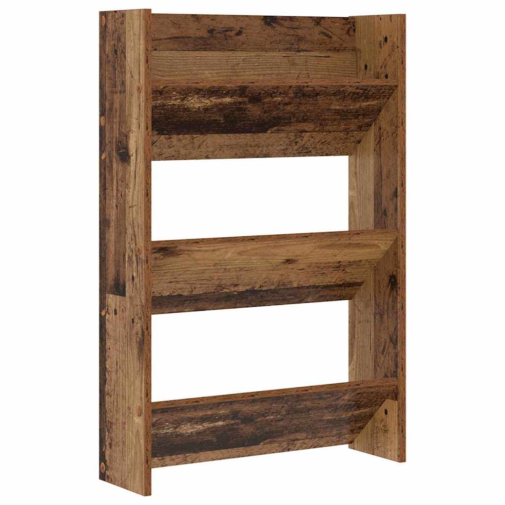 Schuhschrank 2 stk. 60 x 18 x 90 cm Holzwerkstoff Altholz