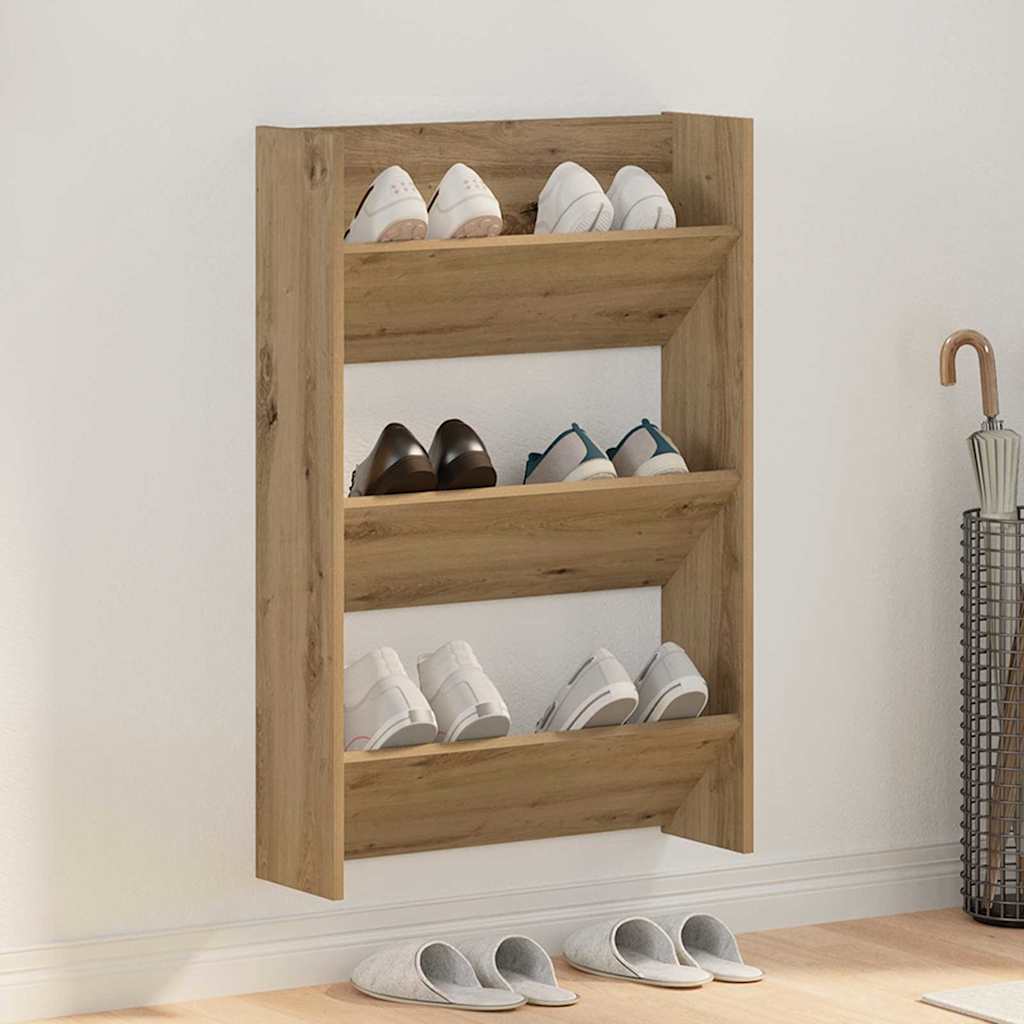 Schuhschrank 60 x 18 x 90 cm Holzwerkstoff Artisan-Eiche