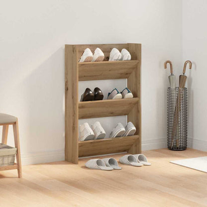 Schuhschrank 60 x 18 x 90 cm Holzwerkstoff Artisan-Eiche