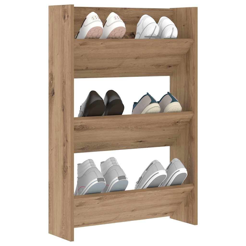 Schuhschrank 60 x 18 x 90 cm Holzwerkstoff Artisan-Eiche
