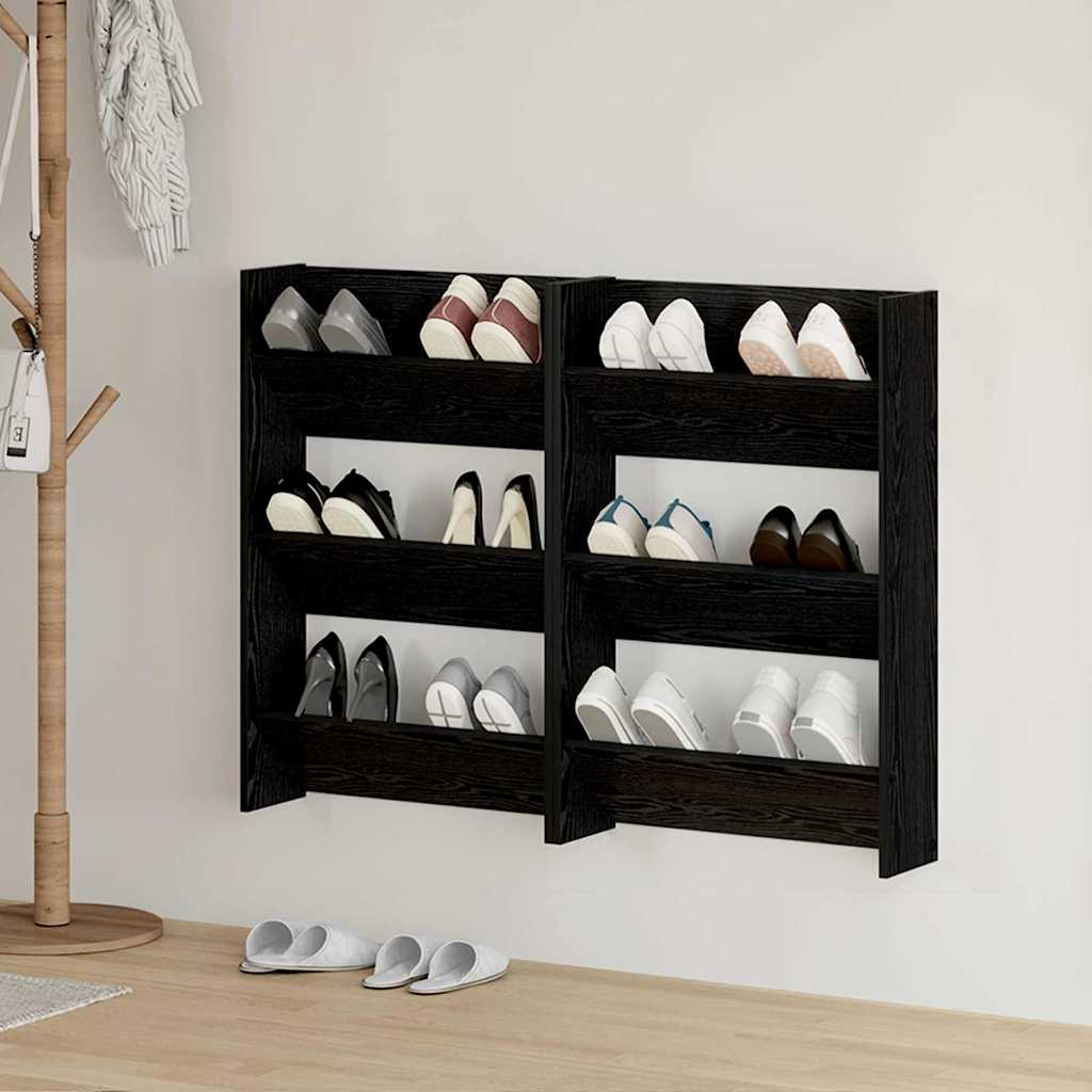 Schuhschrank 2 stk. 60 x 18 x 90 cm Holzwerkstoff