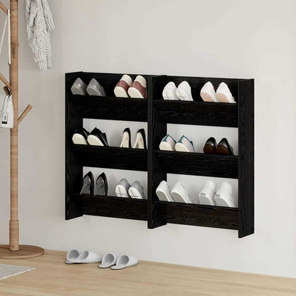 Schuhschrank 2 stk. 60 x 18 x 90 cm Holzwerkstoff