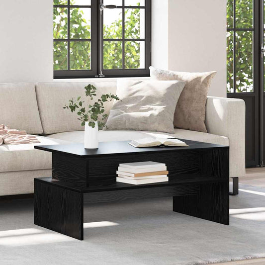 Couchtisch Schwarz Eichen-Optik 90 x 55 x 42,5 cm Holzwerkstoff