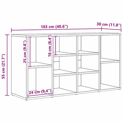 Schuhbank 103 x 30 x 54,5 cm Holzwerkstoff Artisan-Eiche