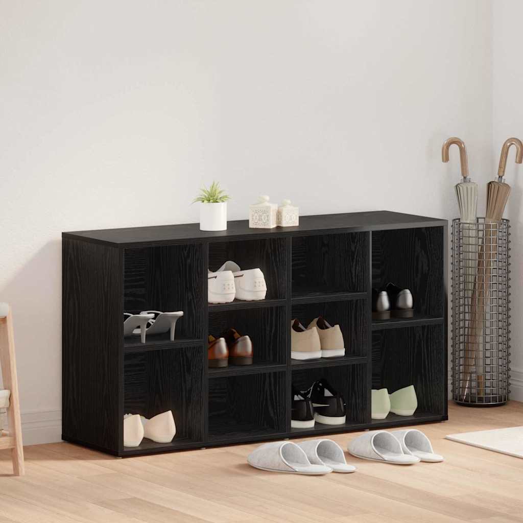 Schuhbank 103 x 30 x 54,5 cm Holzwerkstoff Schwarz Eichen-Optik