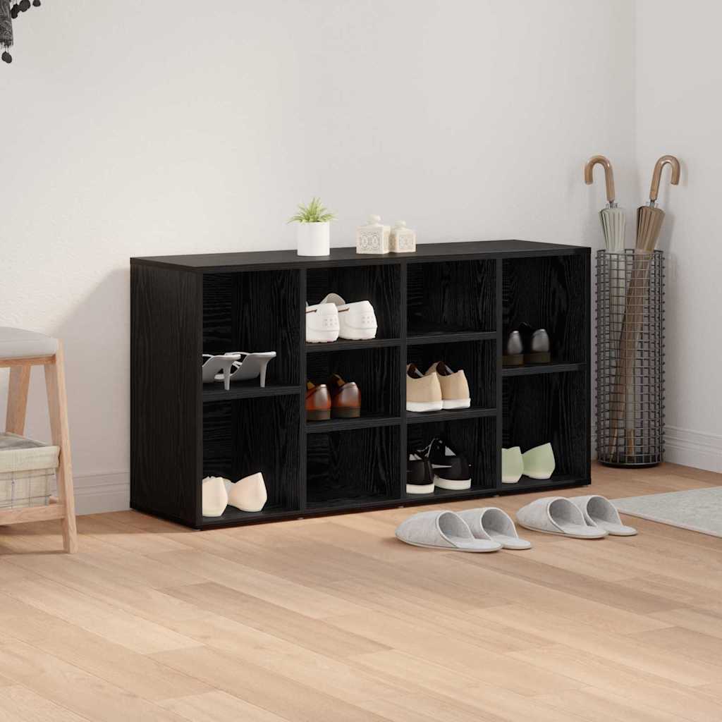 Schuhbank 103 x 30 x 54,5 cm Holzwerkstoff Schwarz Eichen-Optik