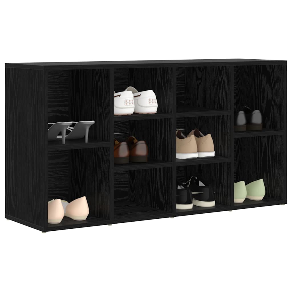 Schuhbank 103 x 30 x 54,5 cm Holzwerkstoff Schwarz Eichen-Optik