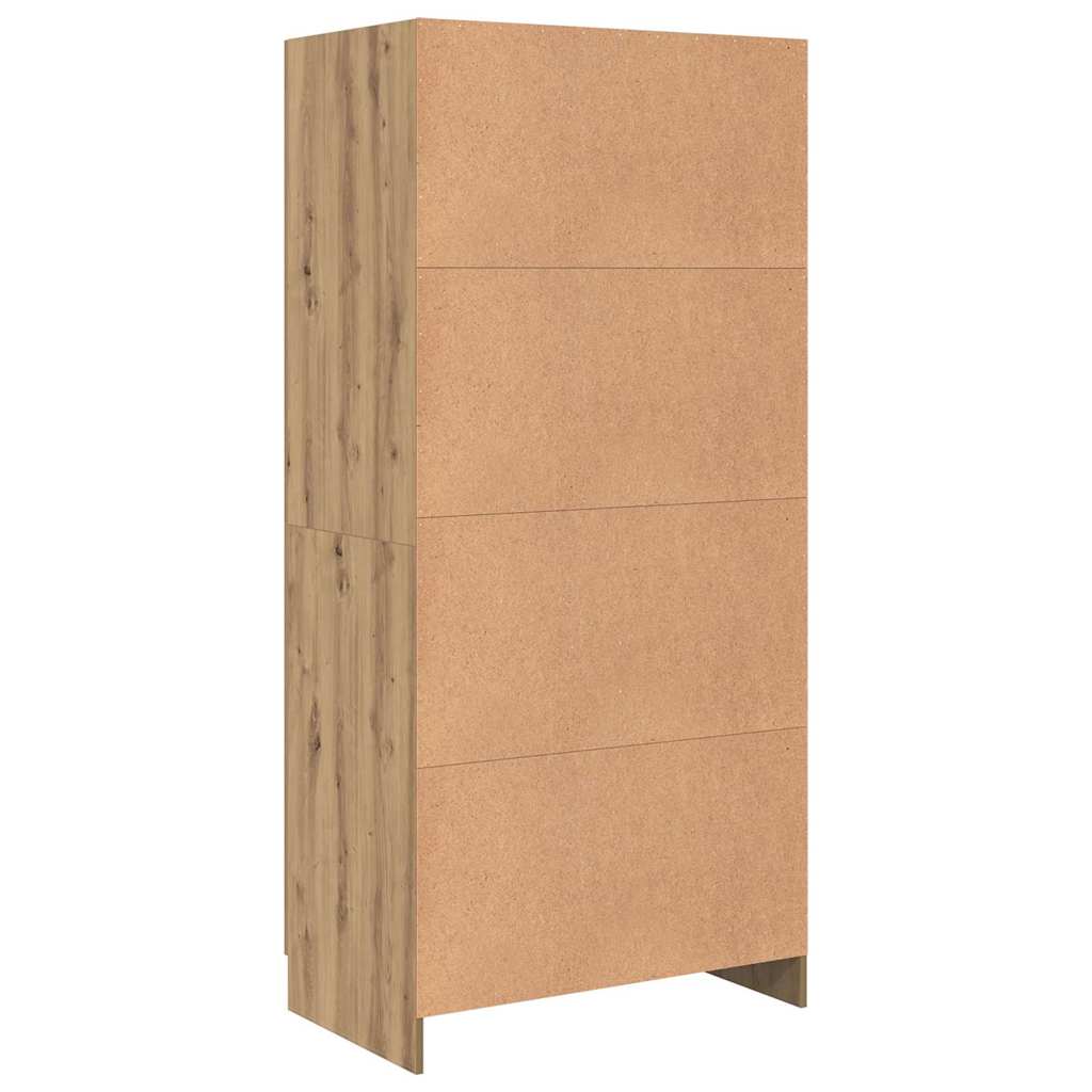 Kleiderschrank artisian oak 82,5 x 51,5 x 180 cm Holzwerkstoff