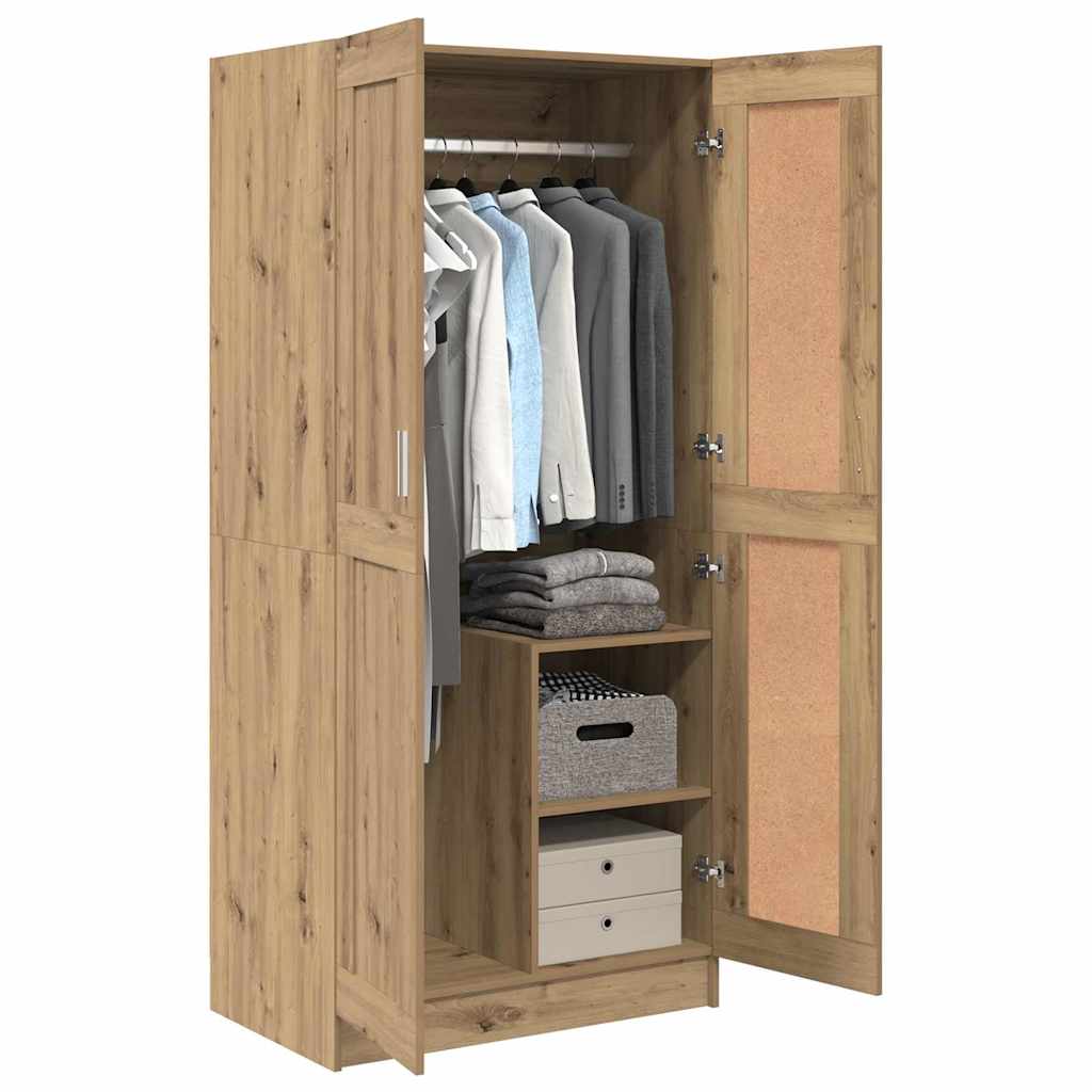 Kleiderschrank artisian oak 82,5 x 51,5 x 180 cm Holzwerkstoff