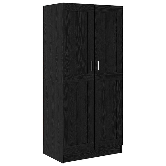 Kleiderschrank Schwarz Eichen-Optik 82,5 x 51,5 x 180 cm