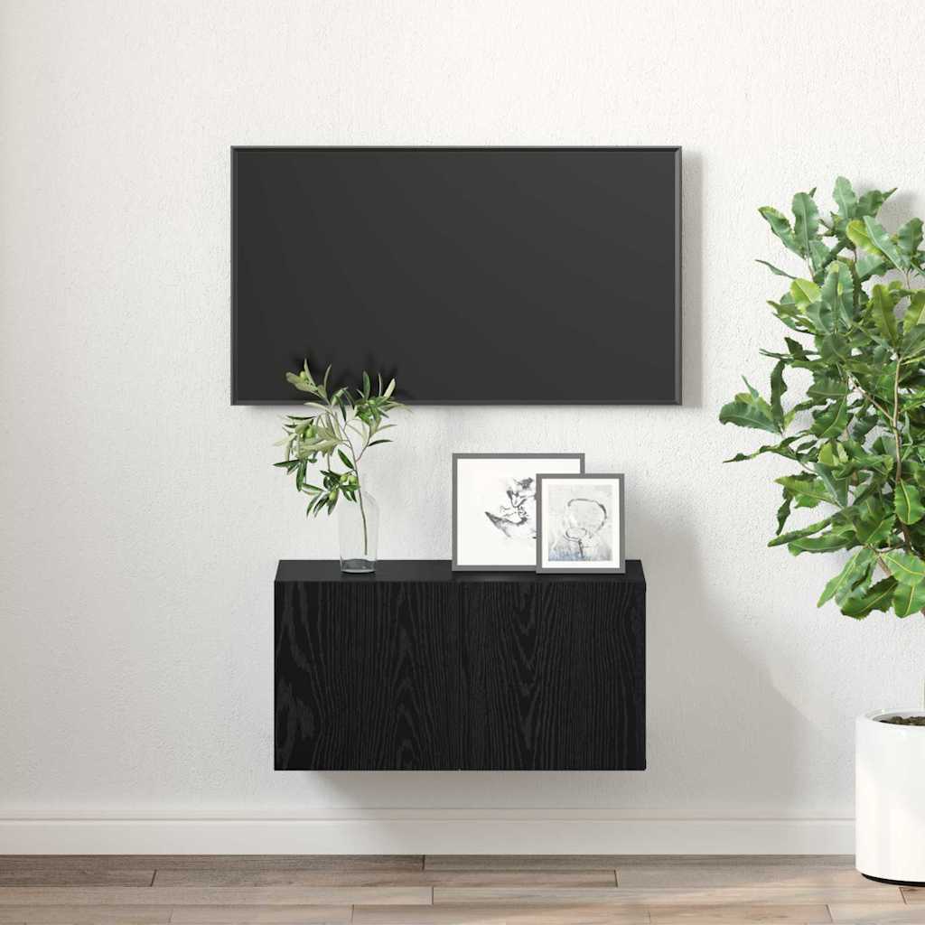 TV-Schrankset 60 x 30 x 30 cm Schwarz Holzwerkstoff