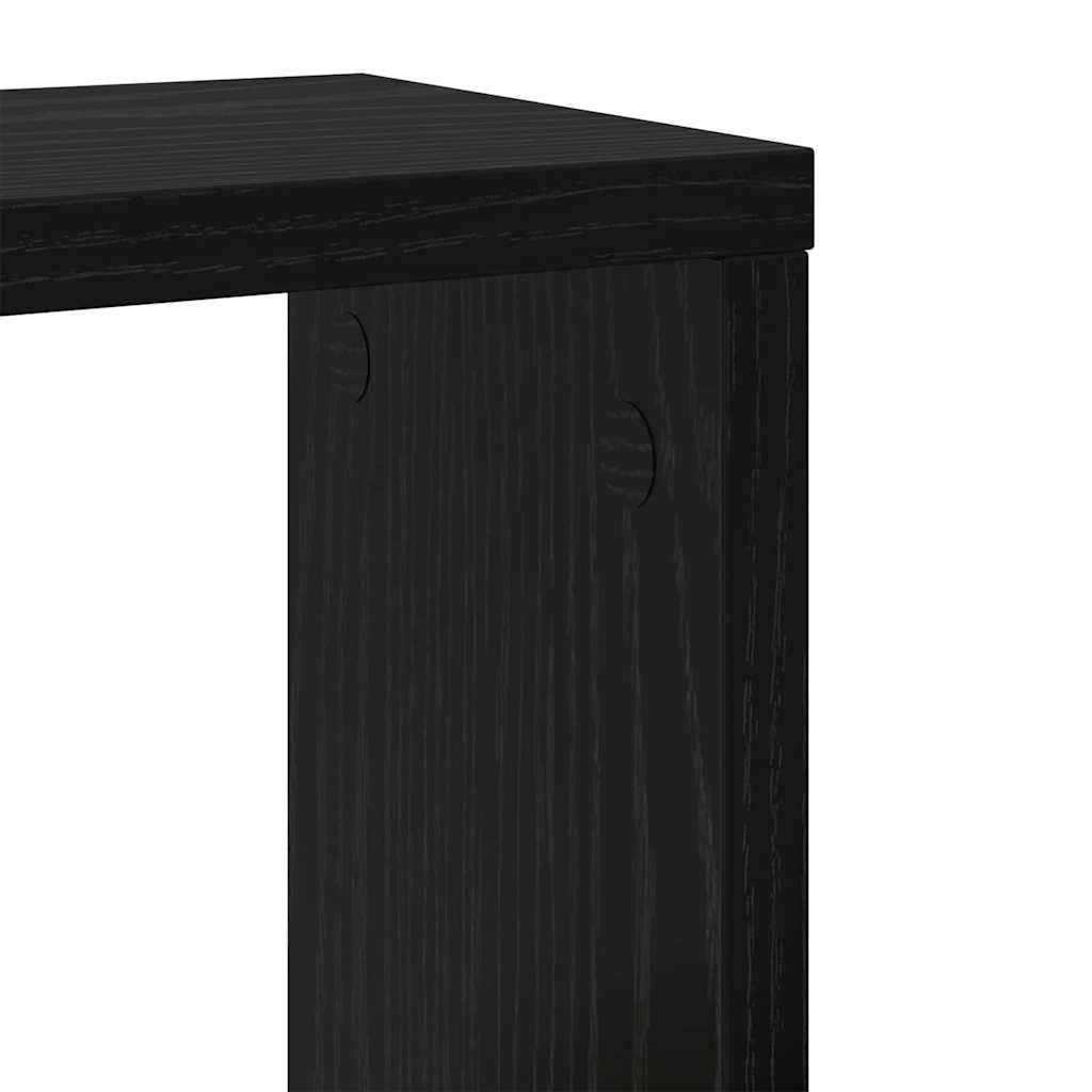 Wandregale 2 stk. Schwarz Eichen-Optik Holzwerkstoff