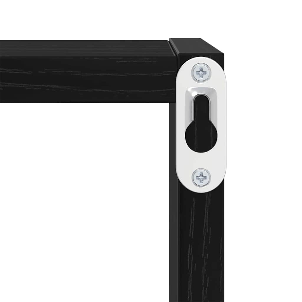 Wandregale 2 stk. Schwarz Eichen-Optik Holzwerkstoff