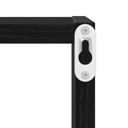 Wandregale 2 stk. Schwarz Eichen-Optik Holzwerkstoff