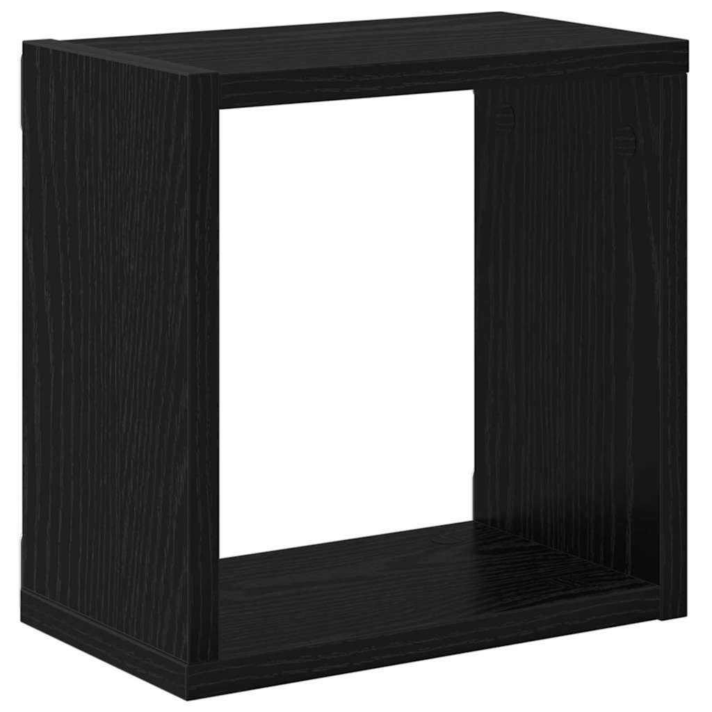 Wandregale 2 stk. Schwarz Eichen-Optik Holzwerkstoff