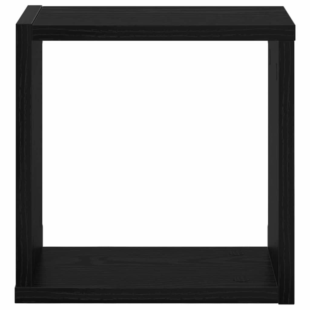 Wandregale 2 stk. Schwarz Eichen-Optik Holzwerkstoff
