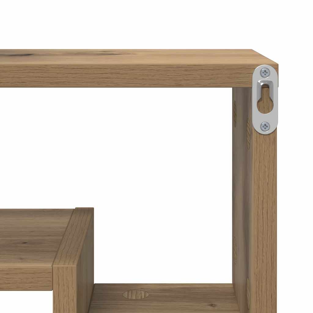 Wandregal mit Regal Artisan-Eiche 82 x 15 x 51 cm Holzwerkstoff