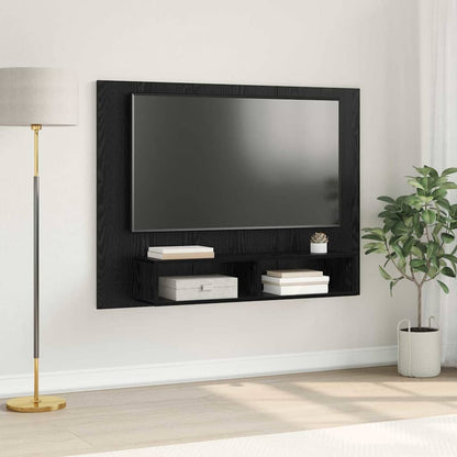 TV-Schrankset 120 x 23,5 x 90 cm Schwarz Eichen-Optik