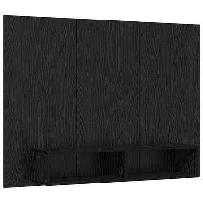 TV-Schrankset 120 x 23,5 x 90 cm Schwarz Eichen-Optik