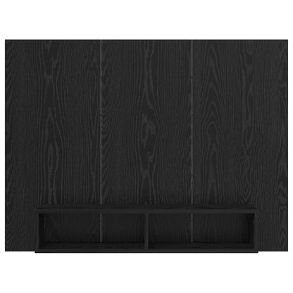 TV-Schrankset 120 x 23,5 x 90 cm Schwarz Eichen-Optik